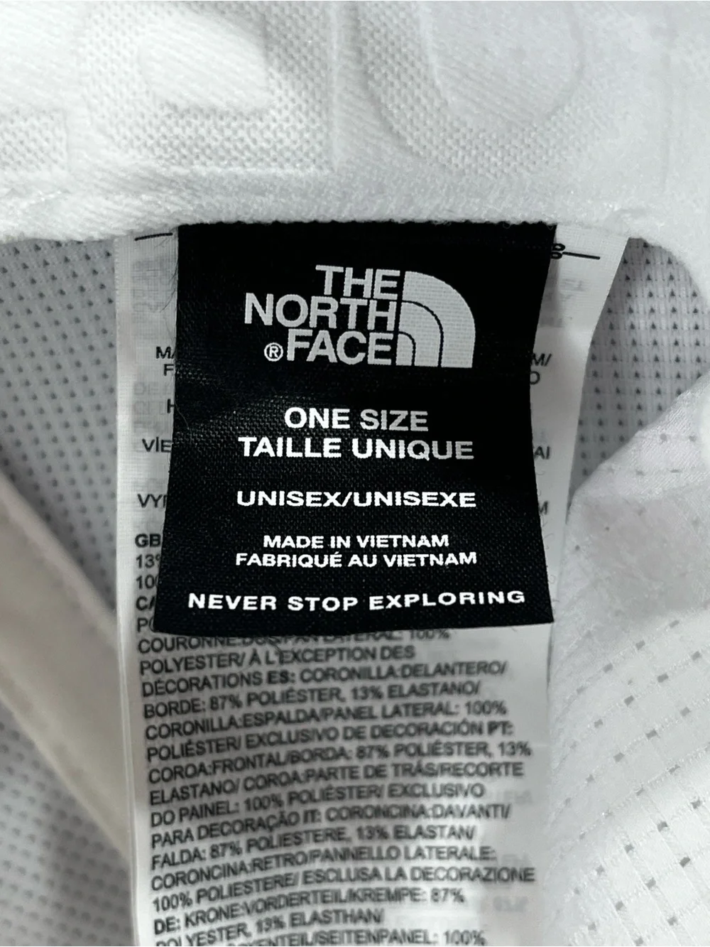 The North Face Blue White Mesh Snapback Trucker Hat One Size Unisex
